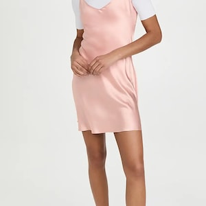 KAREN THOMAS 100% Silk Womens Nightgown slip dress pajamas, chemise lingerie with adjustable straps image 4