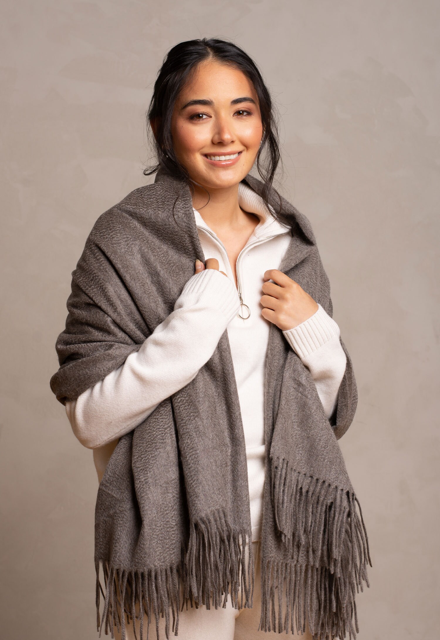 100 Cashmere Throw Blanket With Fringe Etsy