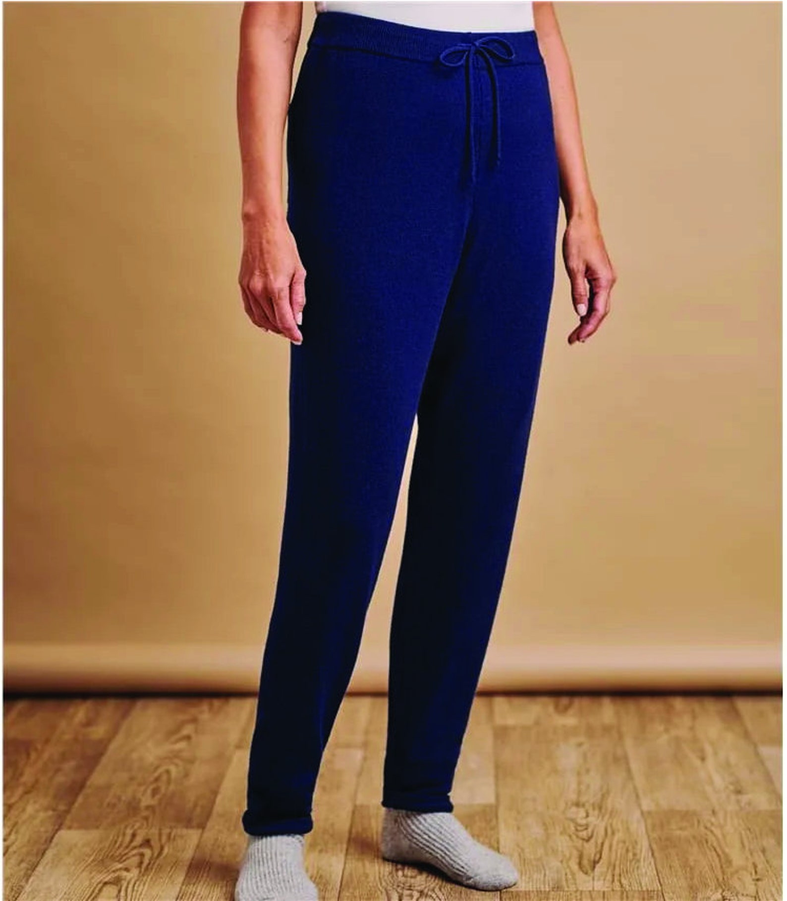 100 Organic Cashmere Jogger Legging Sweat Pants With Pockets Cozy WFH