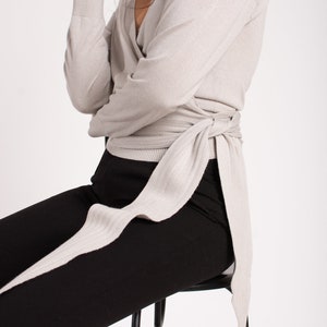 Cashmere Wrap Top Sweater
