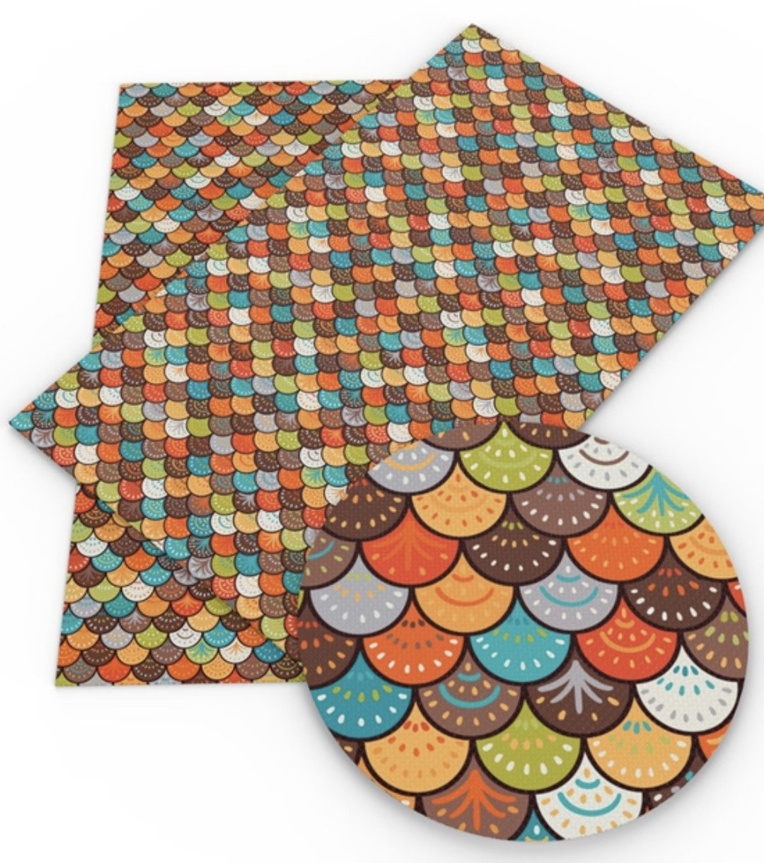 Mermaid Scale Fish Scale Faux Leather Sheet Vegan Leather Leather for ...
