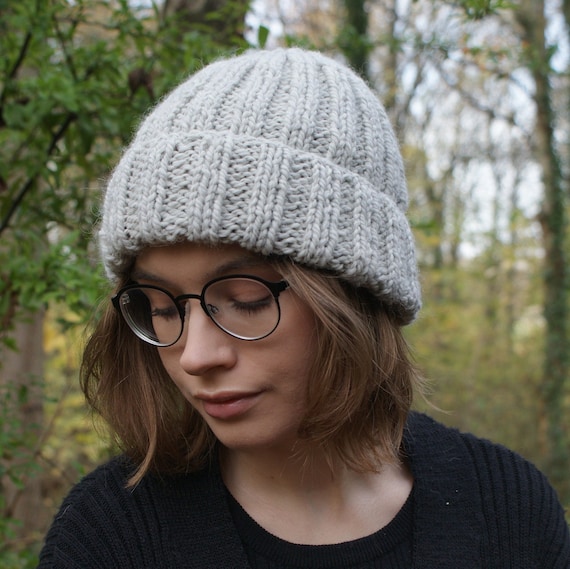 chunky rib cuff beanie