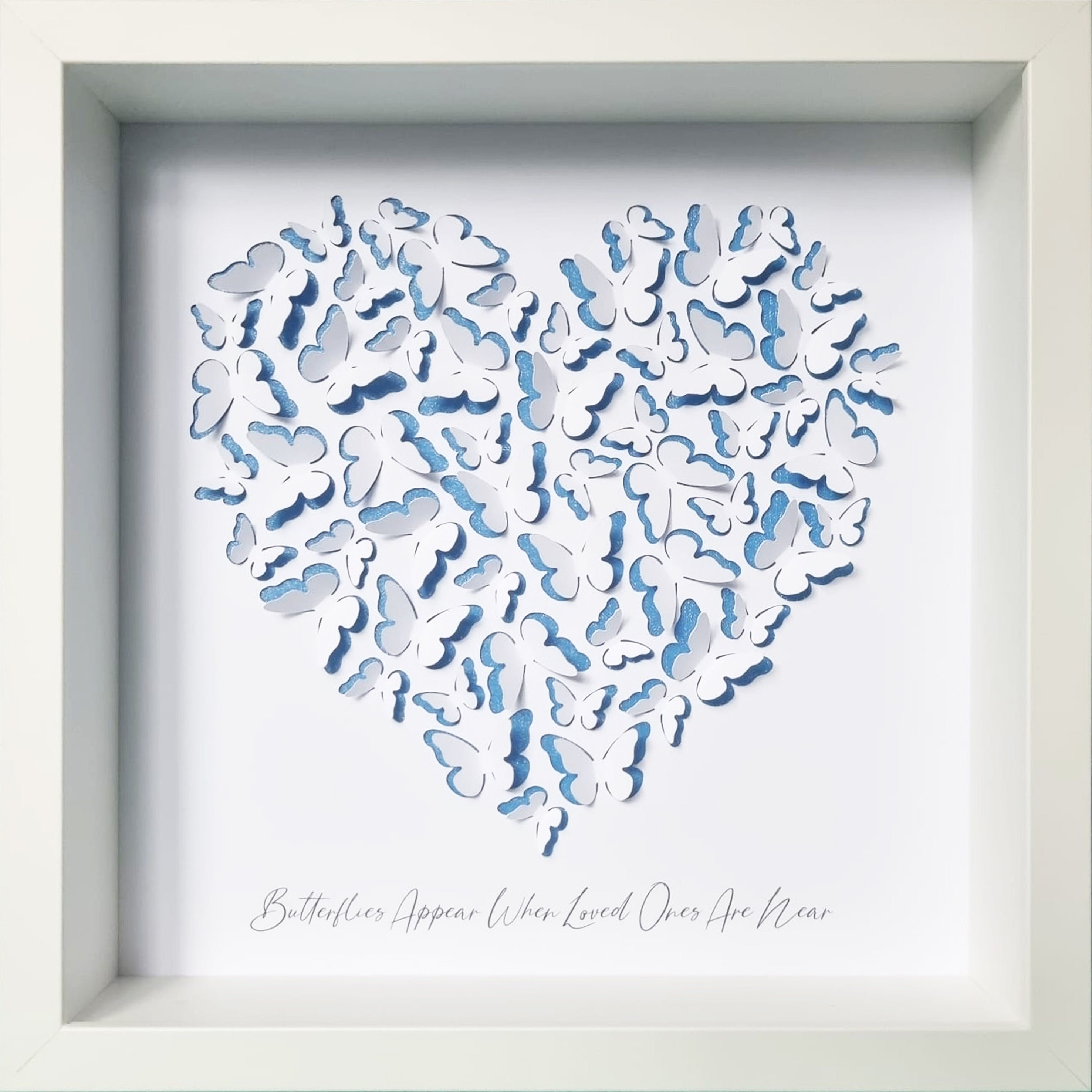 Butterfly Heart 3D Art Pop up Picture Box Frame / Butterflies - Etsy UK