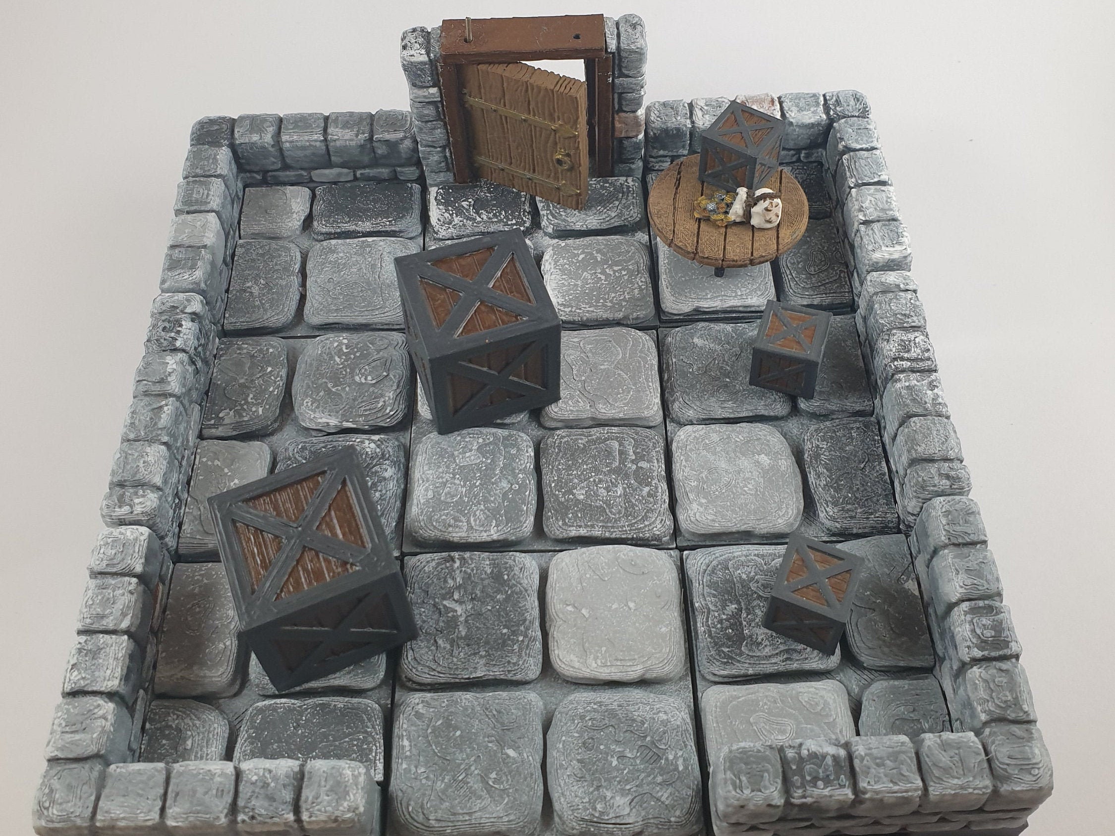 Crates 1 and 1/2 Set Painted for Dungeons and Etsy Australia