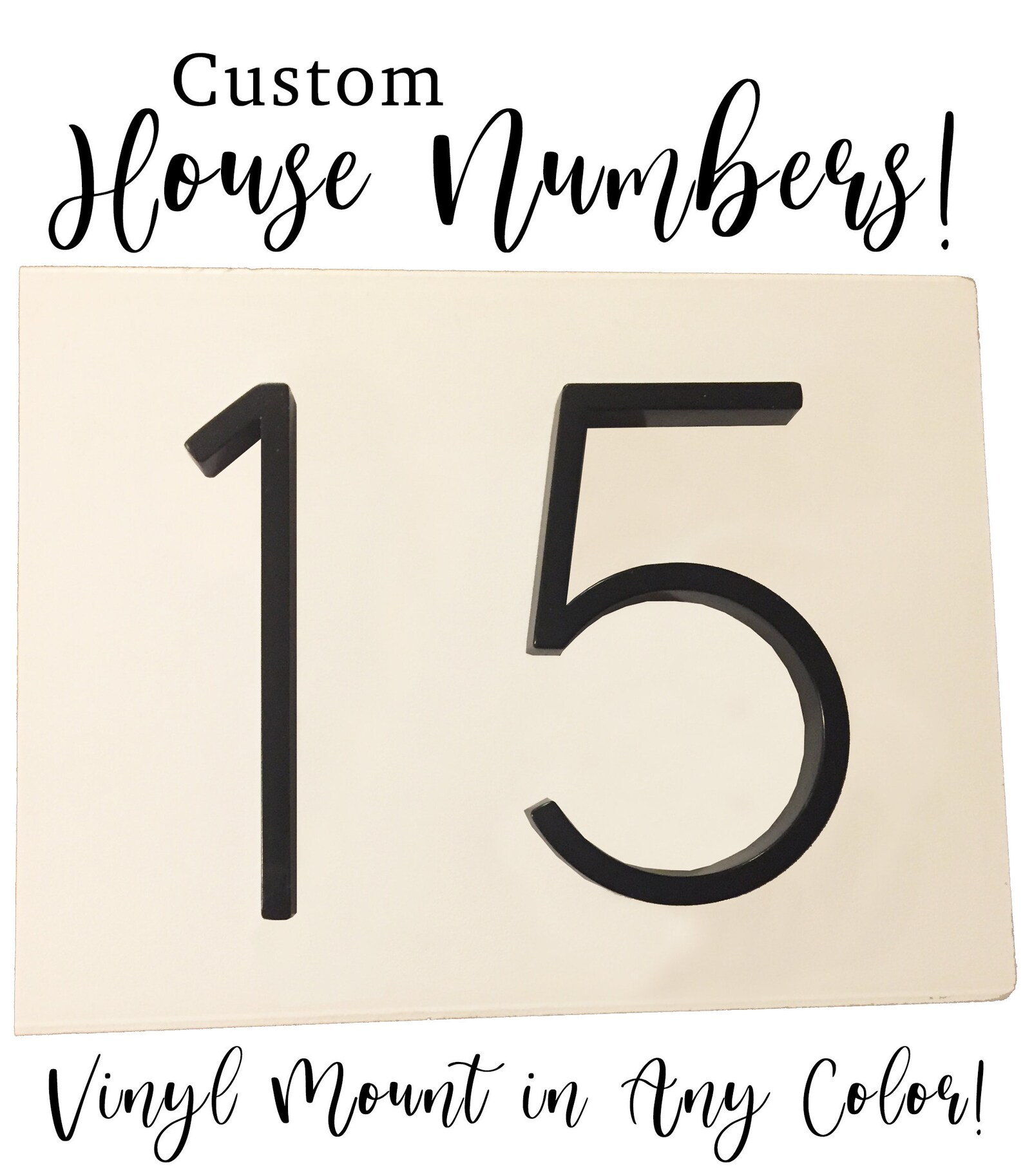 Custom House Numbers on Vinyl Etsy