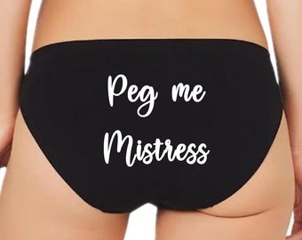 Peg Me Mistress Panties / Pegging Kink Femdom Lingerie / Cuckold Male Mistress and Slave MSub Bikini Panty / Sissy Femboy mdlb
