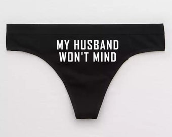 A mi marido no le importará el tanga cornudo / Marido cornudo Hotwife G-String / BBC QOS Bull Sissy Bragas / Femdom Fdom Lencería / Swingers Bragas
