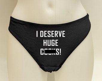 Merezco pollas enormes Tamaño Tanga reina / Bragas de puta Cornudo Marido Swingers / Esposa caliente infiel Bragas sexy / Cumslut BBC Slut Femdom Sissy Boy