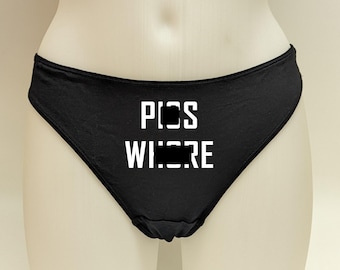 Piss Whore Thong / Golden Shower Watersports Kink Bragas / Lencería BDSM Kinky Slut Panty / Maestro Esclavo Kink Dominante Sumiso Juego de roles