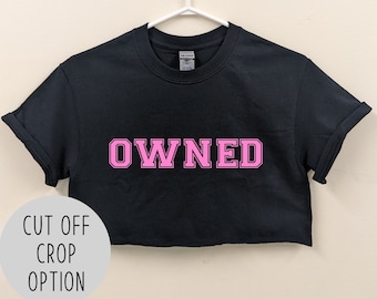 Propiedad BDSM Varsity Crop Top / Sissy Boy Cuckold Shirt / Femdom Fdom Msub Kink / Mistress and Sissy Slave Camiseta Femboy Crop Top Camisa
