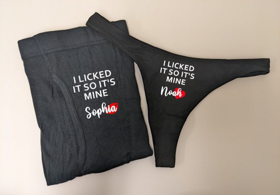 Buy I Licked It so Its Mine Matching Underwear Set / Couples Matching Undies  / Personalized Panties Boxers / Customized Anniversary Gift Online in India  