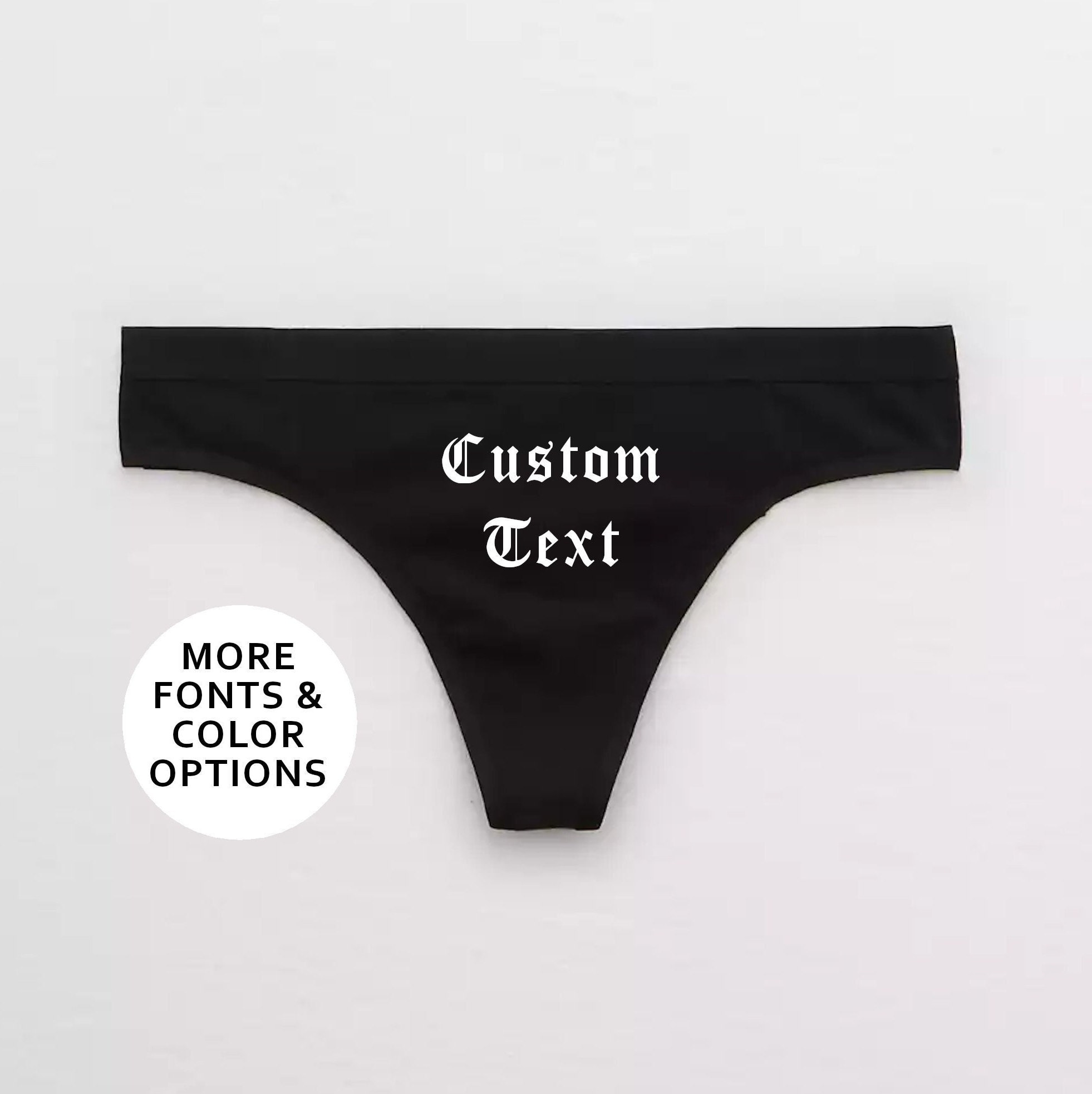 Gothic Your Text Here Thong / Personalized Goth Panties / Goth - Etsy