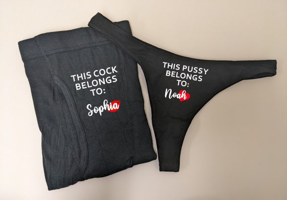 Belongs to Couples Underwear Matching Set / Personalized Panties