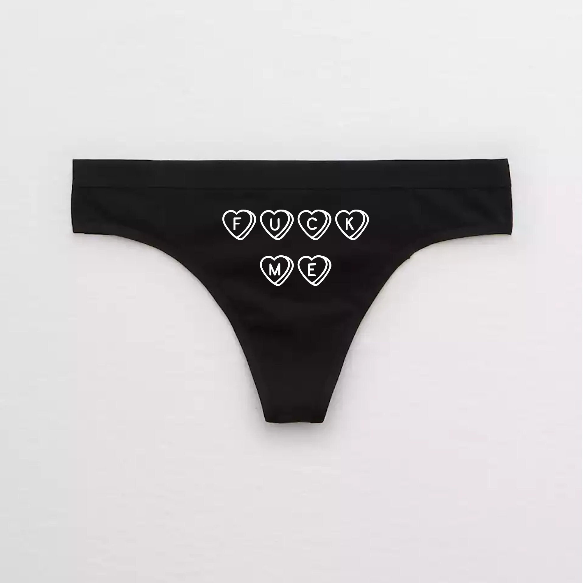 Fuck Me Candy Hearts Slut Thong / DDLG Daddy Dom BDSM Panties