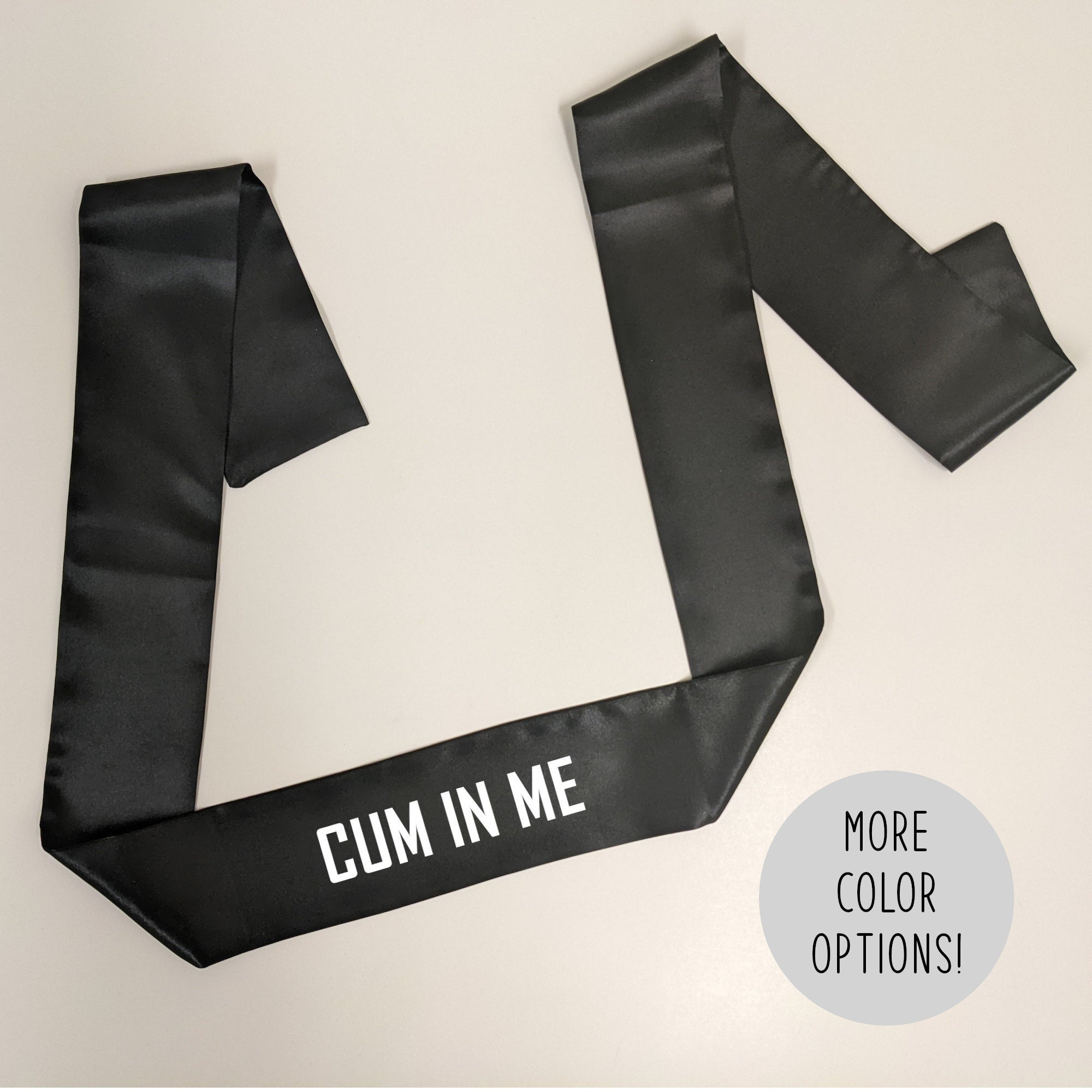 Cum in Me Blindfold / Cum Slut Kink BDSM Blindfold / Breeding image photo