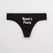 Custom Name's Pussy Thong / Personalized Your Name Panties / Custom Sexy Gifts / DDLG Daddy Dom / Hotwife Lingerie Cuckold BDSM Lingerie 