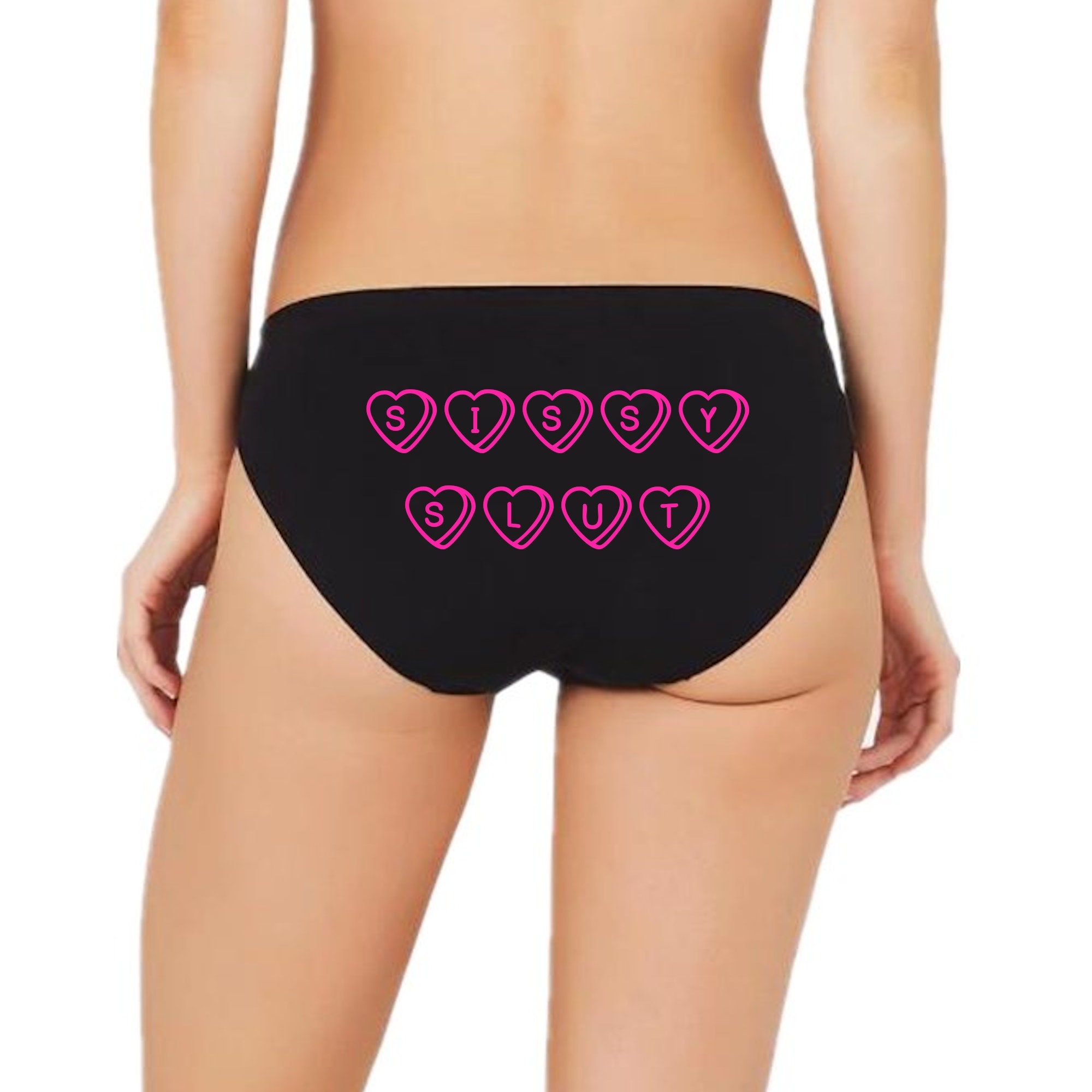 Sissy Slut Panties / Cuckold Cuck Husband Hotwife Bikini Panty / Male Submissive Femdom Lingerie / Sissy Mistress / BDSM Clothing
