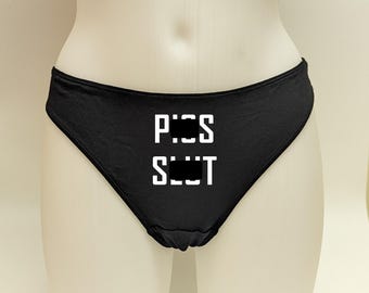 Piss Slut Thong / Golden Shower Watersports Kink Bragas / Lencería BDSM Kinky Slut Panty / Maestro Esclavo Kink Dominante Sumiso Juego de roles