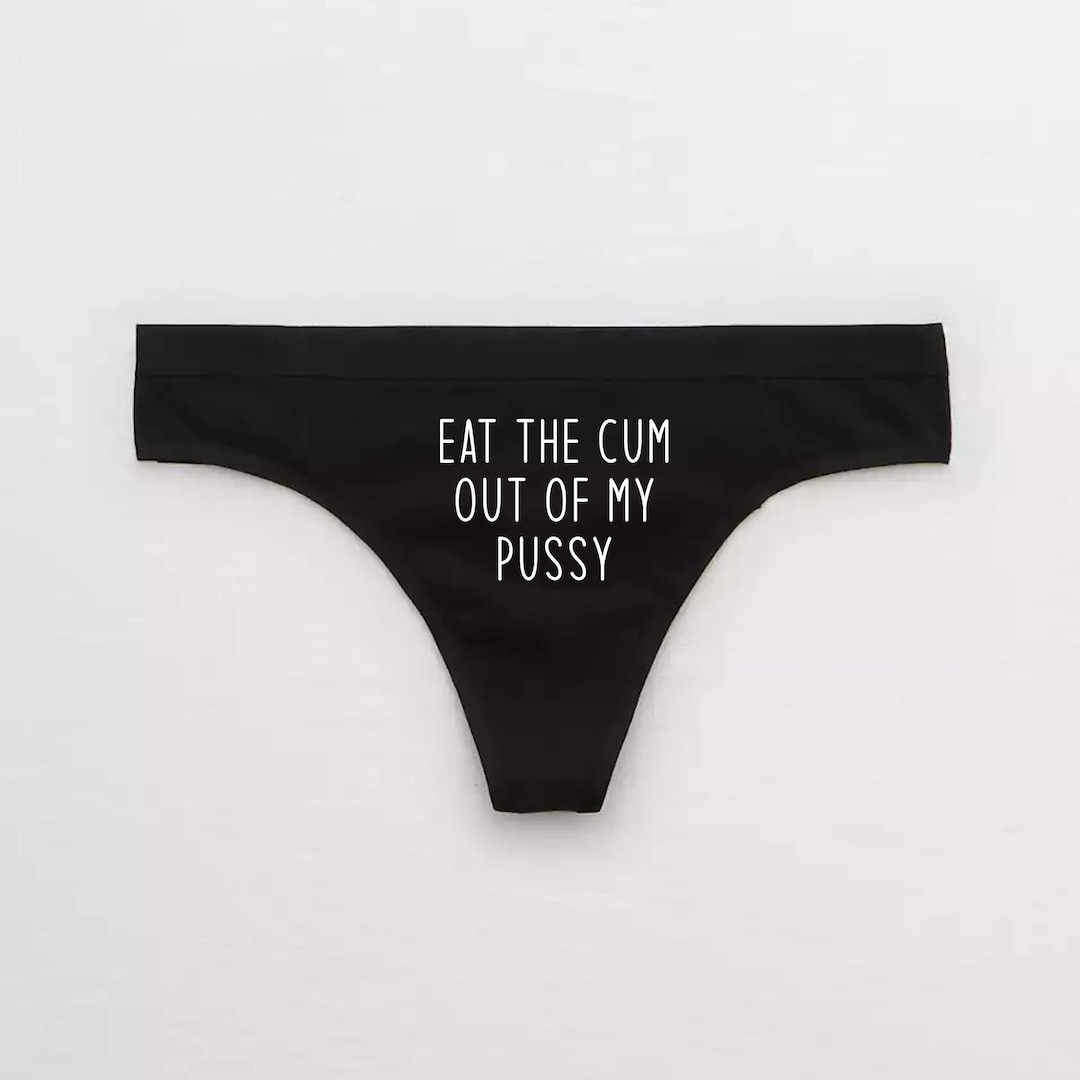 Eat the Cum Cuckold Thong / Cuck Husband Hotwife Panties / pic