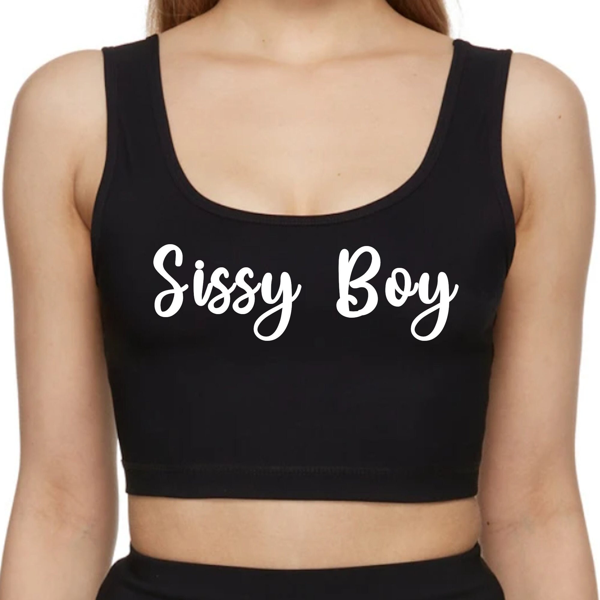 Sissy Boy Crop Top / Femboy Tank Top Cuckold Kink / Femboy