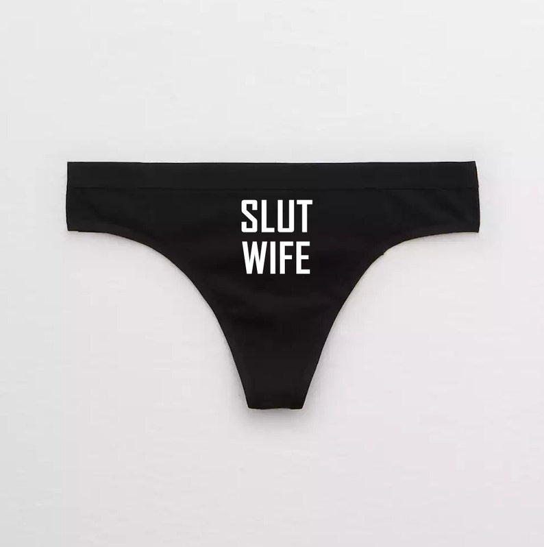 Slut Wife Hotwife Thong / Cuck Husband Cuckold Panties / Cum Slut Swingers Breeding Kink / BBC Bull QOS Queen of Spades / Cum In Me Daddy 