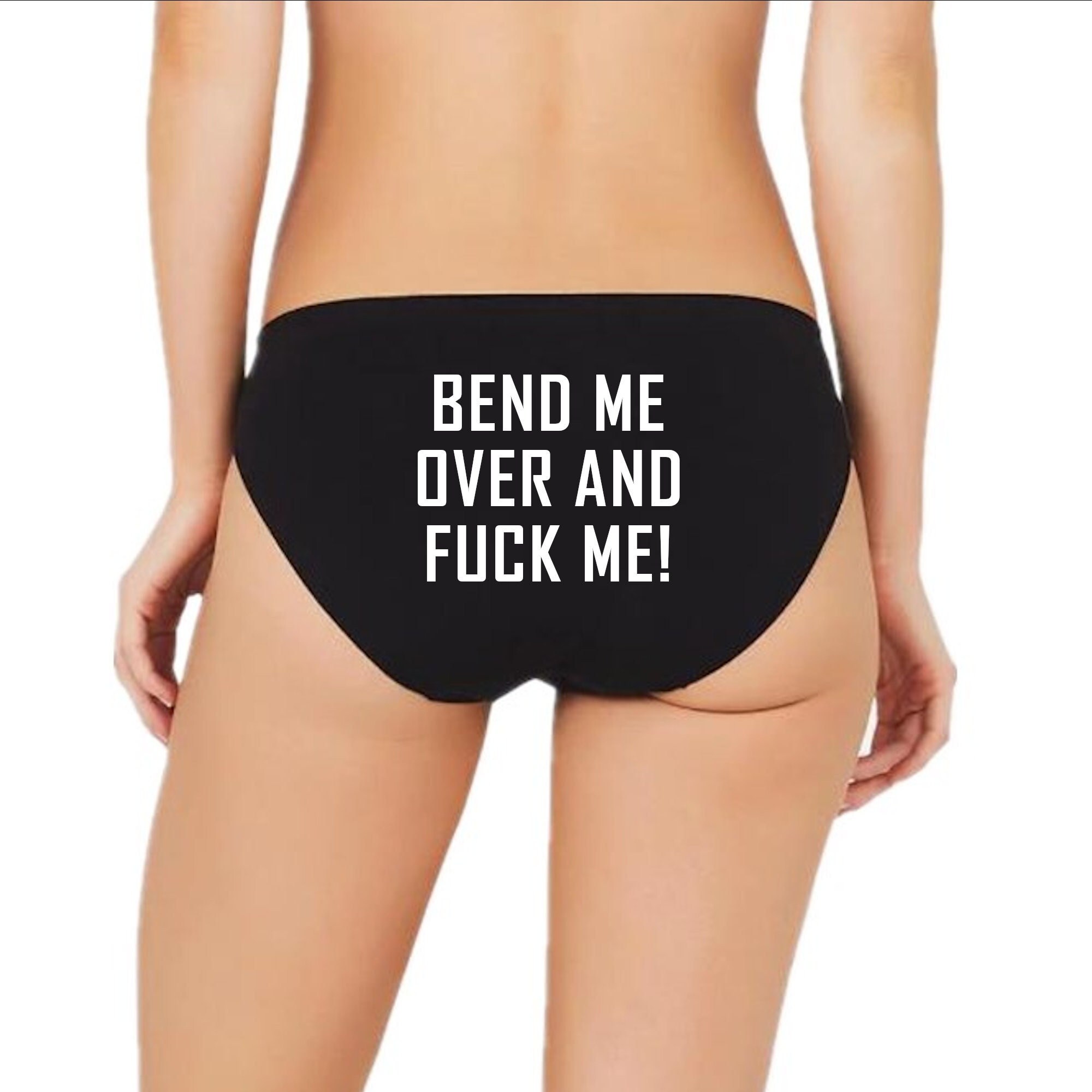 Bend Me Over Slut Panties / Kinky BDSM Bikini Panty / Sexy pic image