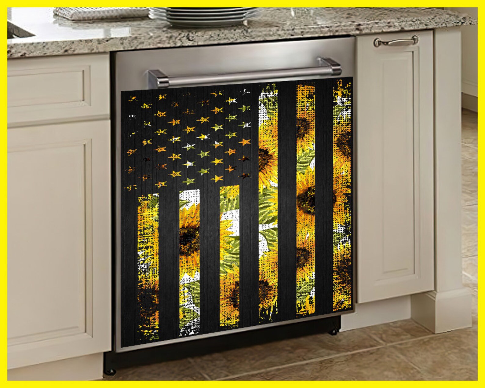 American Flag Dishwasher Cover Stickers Personalized Etsy