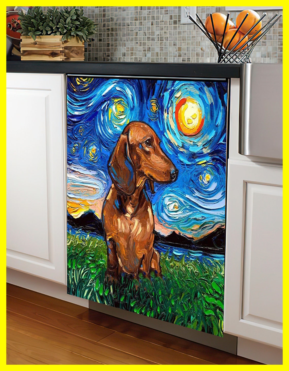 Dishwasher Cover Dachshund Dishwasher Cover Wrap Etsy
