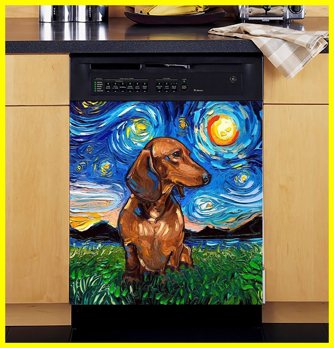 Dishwasher Cover Dachshund Dishwasher Cover Wrap Etsy