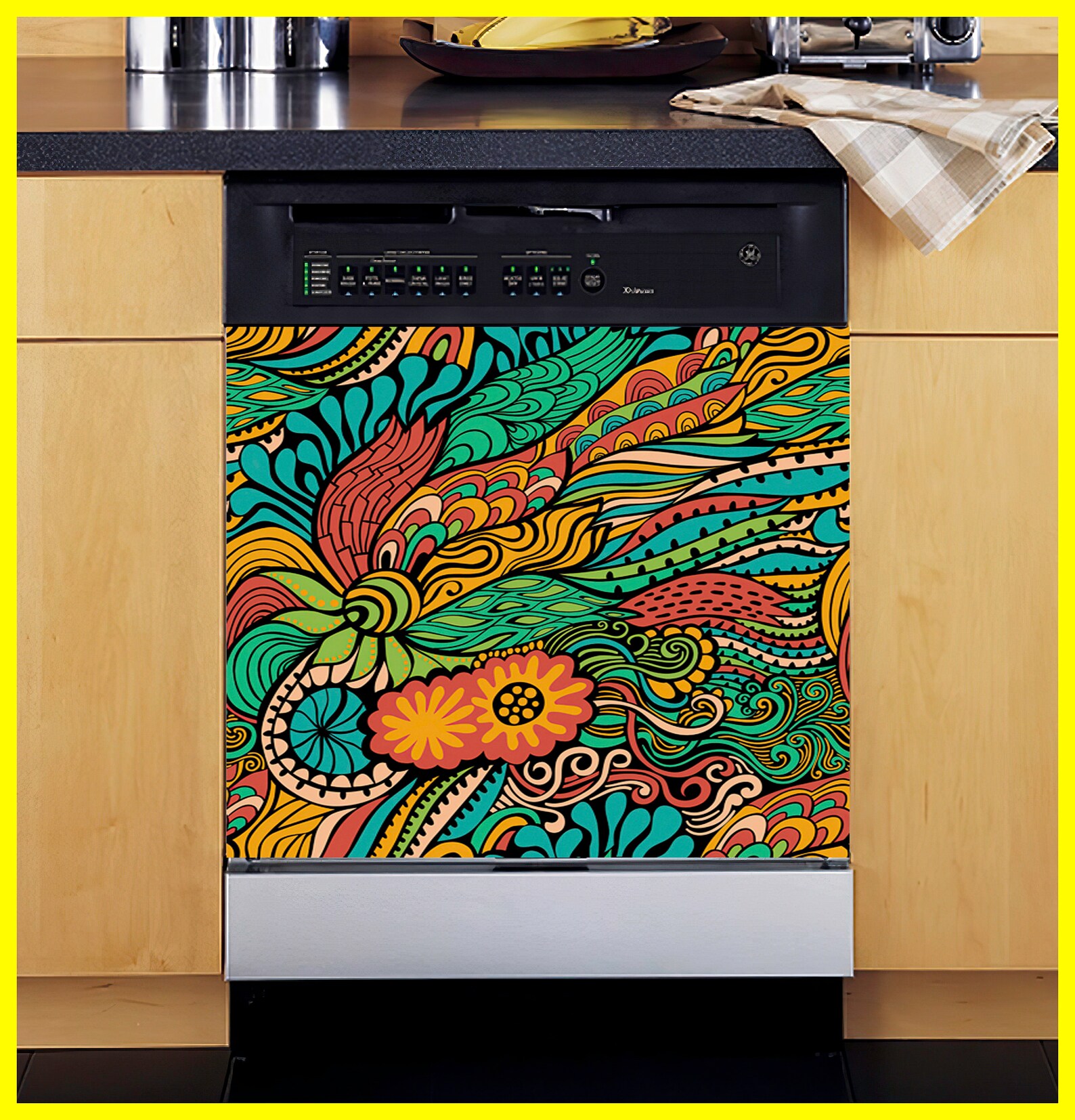 Vintage Dishwasher Cover Wrap Rm Wraps Personalised Sticker Etsy