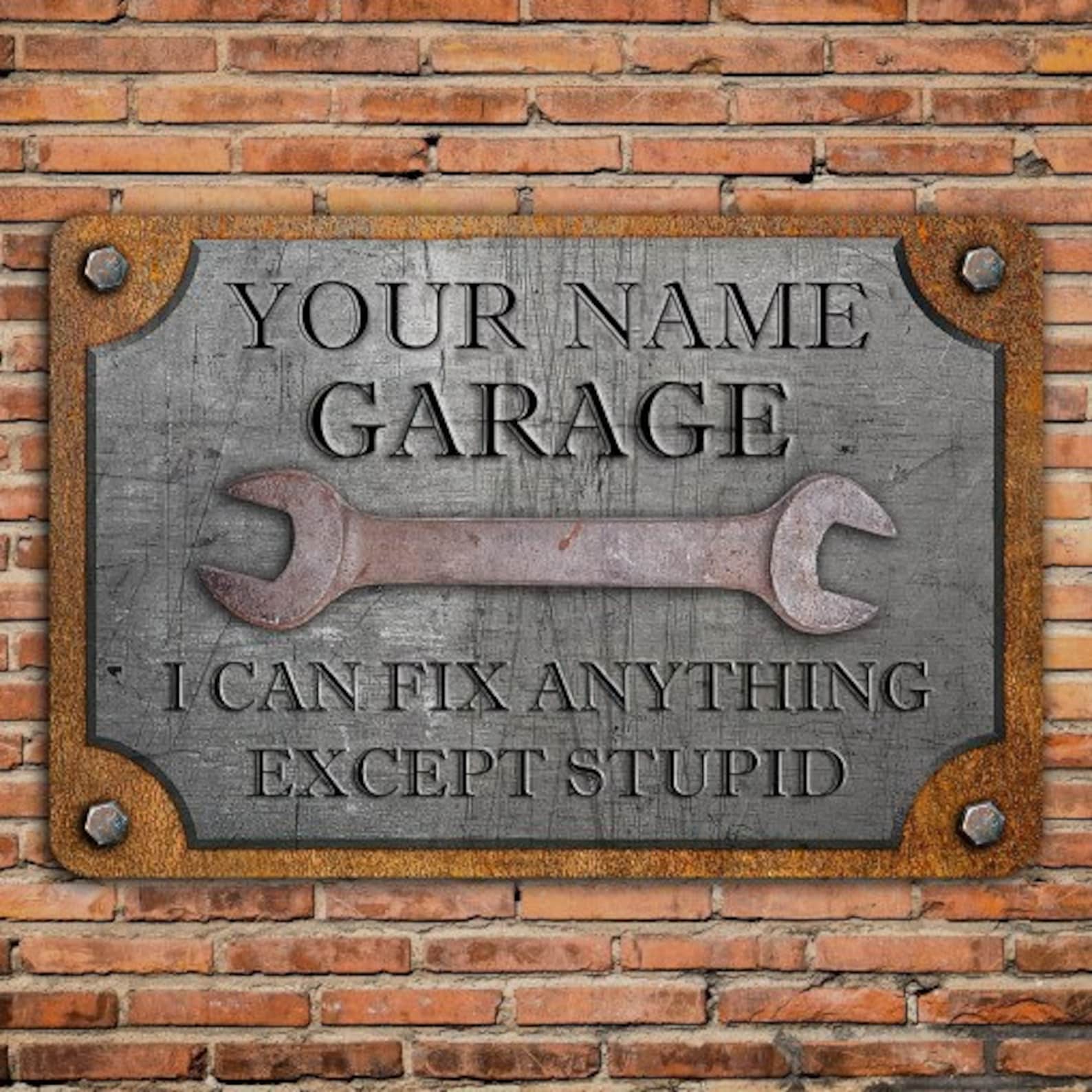 Garage Vintage Metal sign Gift For Fathers Day Custom Metal | Etsy