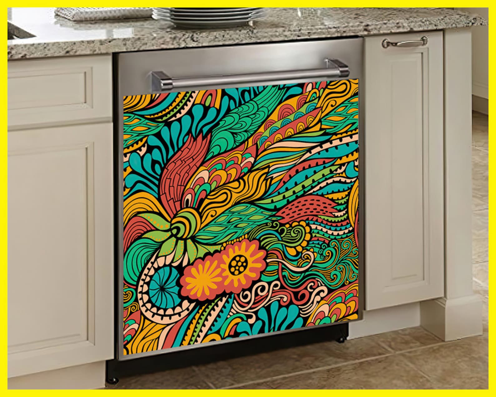 Vintage Dishwasher Cover Wrap Rm Wraps Personalised Sticker Etsy