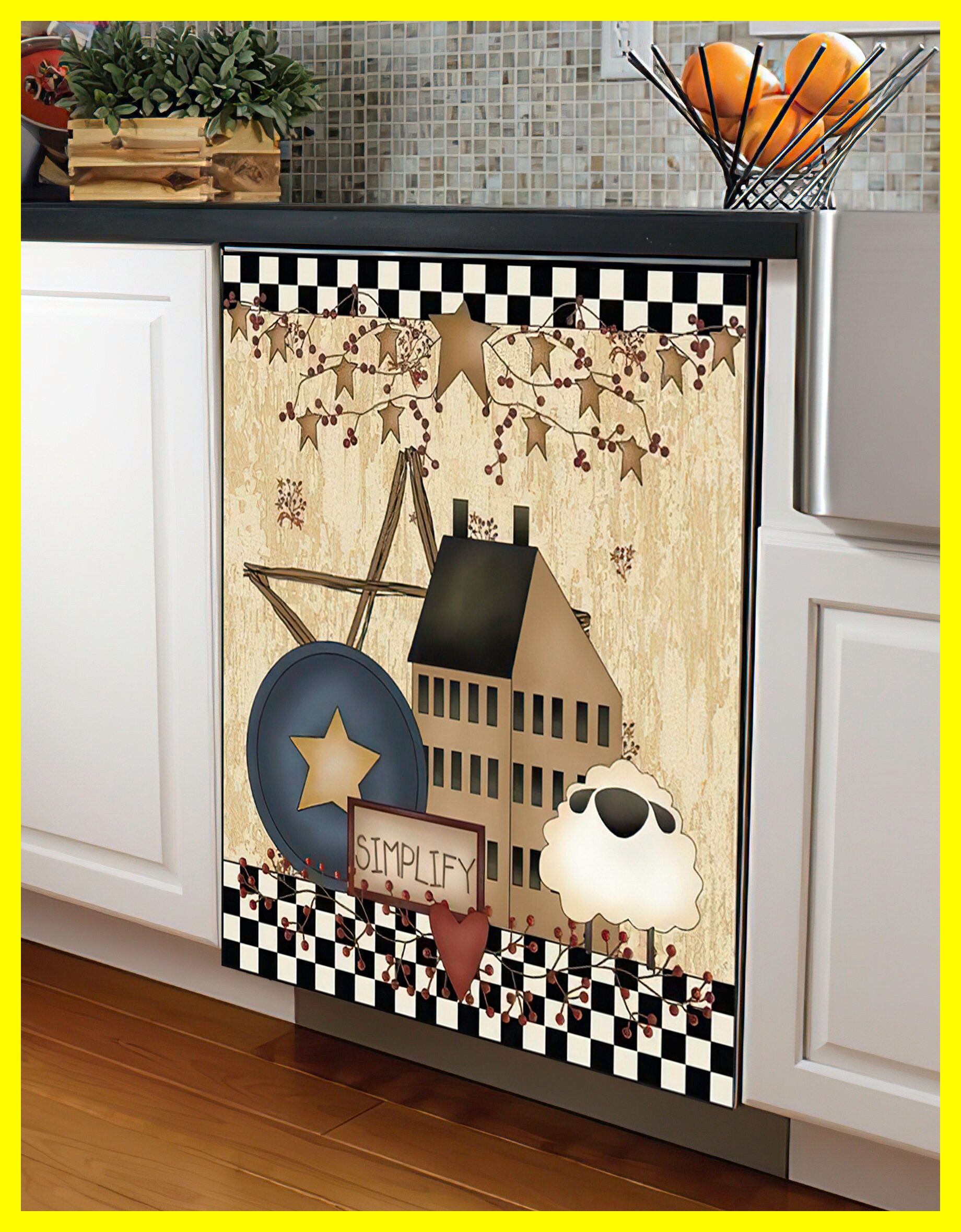 Simplify Dishwasher Cover Wrap Rm Wraps Personalised Sticker Etsy