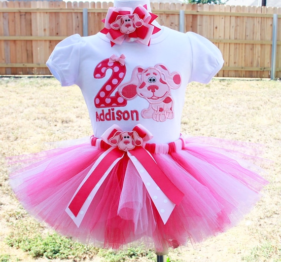 Magenta Puppy Blues Clues Tutu outfit Personalized Tutu set Birthday shirt