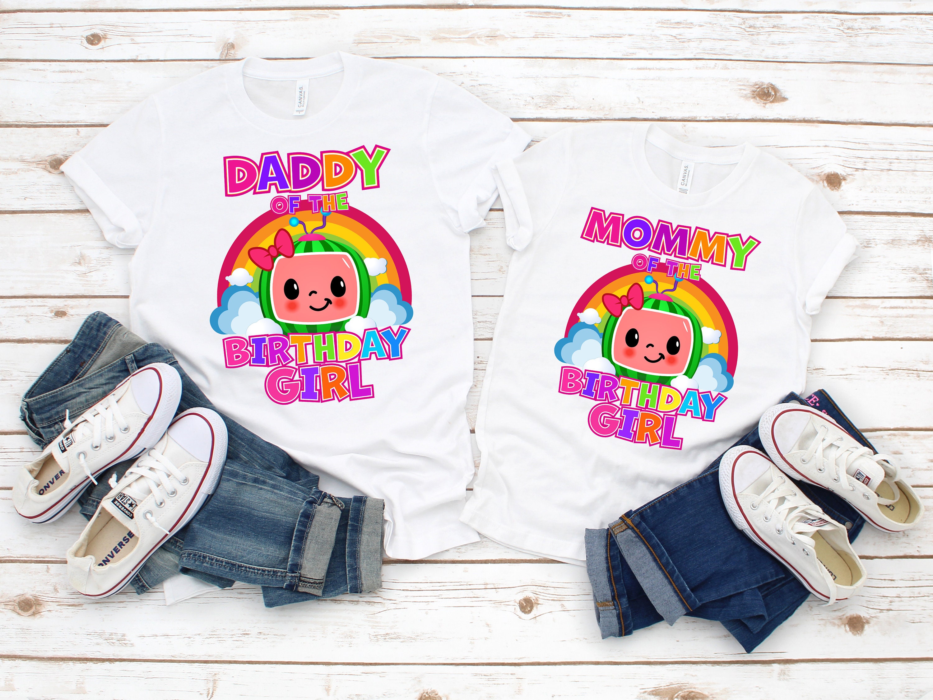 Mommy Daddy Cocomelon Birthday Shirts 