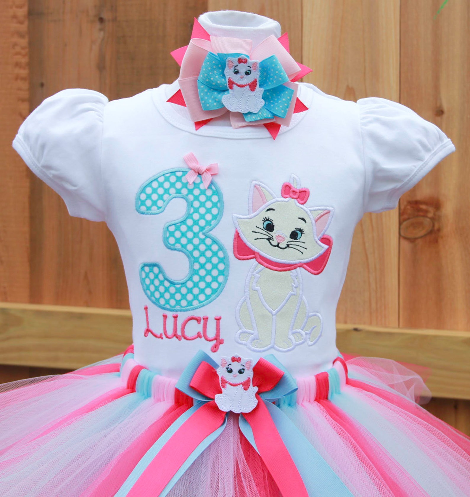 Marie Kitty Cat Tutu Outfit Personalized Tutu Set Birthday Etsy