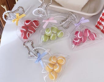 Mini Tennis Ball Keychain: Sports Lover Gift