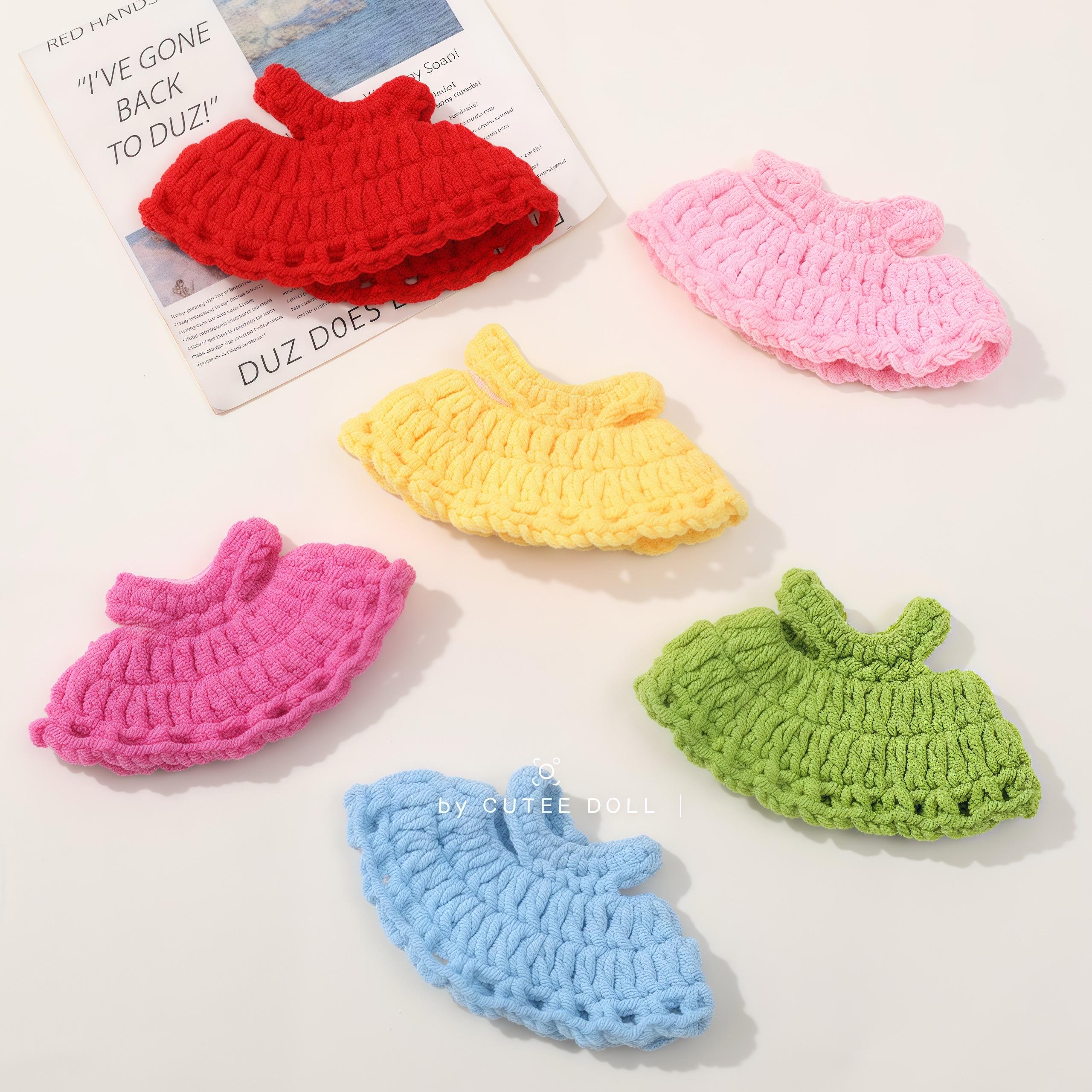 39 Beautiful Crochet Dress Patterns 34 Handmade Crochet Mini Dress for Dolls and Plush Toys
