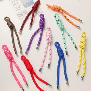 Colorful Paracord Knot Keychain: Handmade Rope Bag Charm