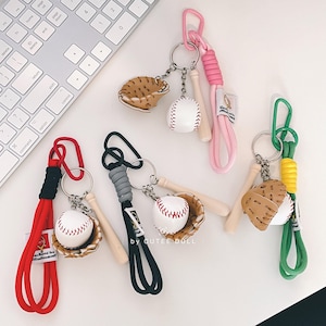 Baseball Keychain Set, Sports Keychain, Perfect Gift For Baseball Fans, Team Spirit Accessory, Player Accessory, Baseball Gift for Games