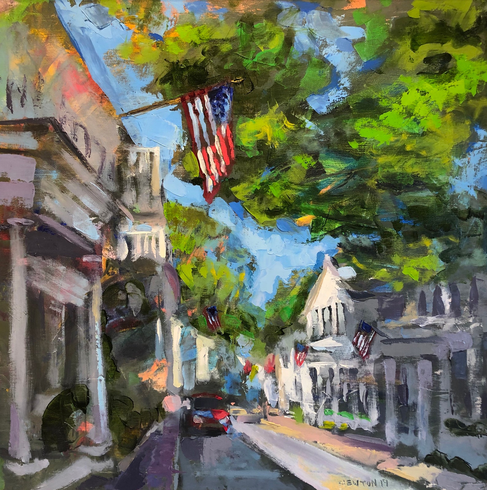 Edgartown Flags of Southwater Street Martha's Vineyard Etsy