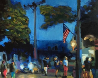 FANTASTYCZNE SPODNIE EDGARTOWN - Wydruk na płótnie 12X12" - Martha's Vineyard