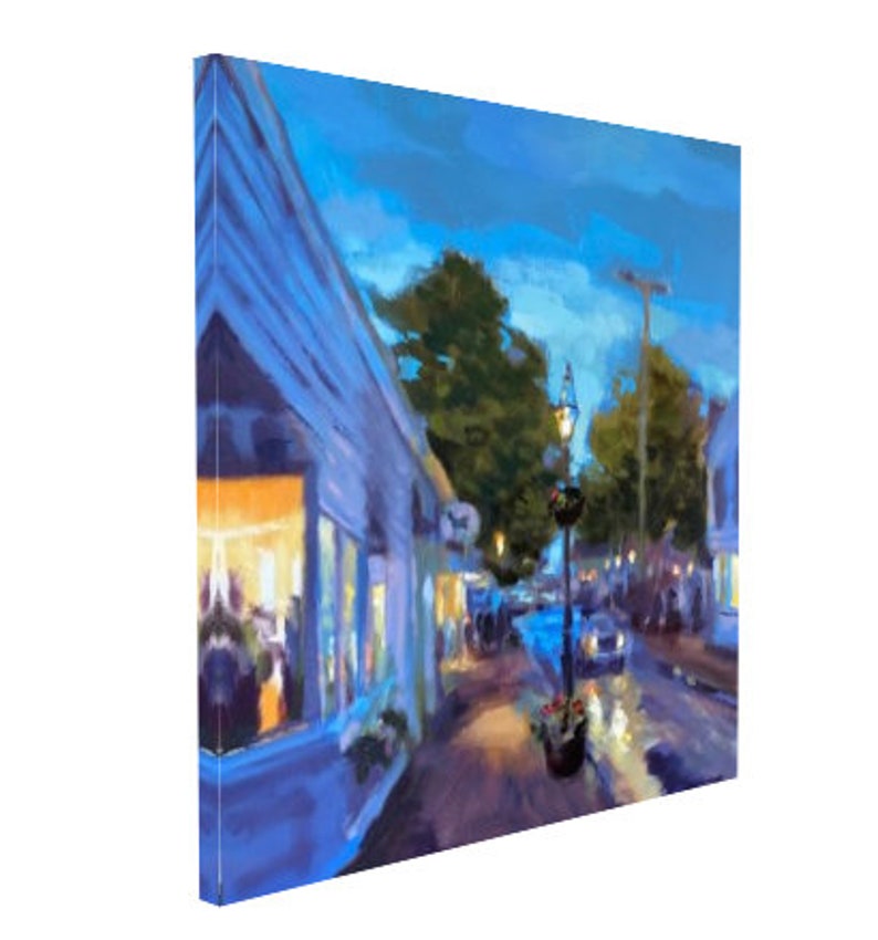 Edgartown Black Dog Martha's Vineyard Canvas Print Etsy