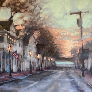 Main Street Edgartown - Impression sur toile 11x14 » - Martha’s Vineyard