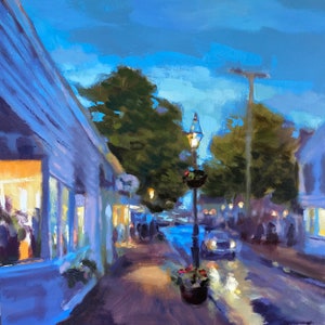 Edgartown - Black Dog  - Martha's Vineyard Canvas Print  12x12"