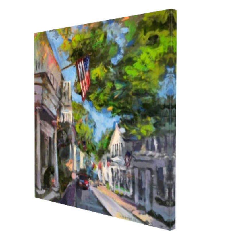 Edgartown Flags of Southwater Street Martha's Vineyard Etsy