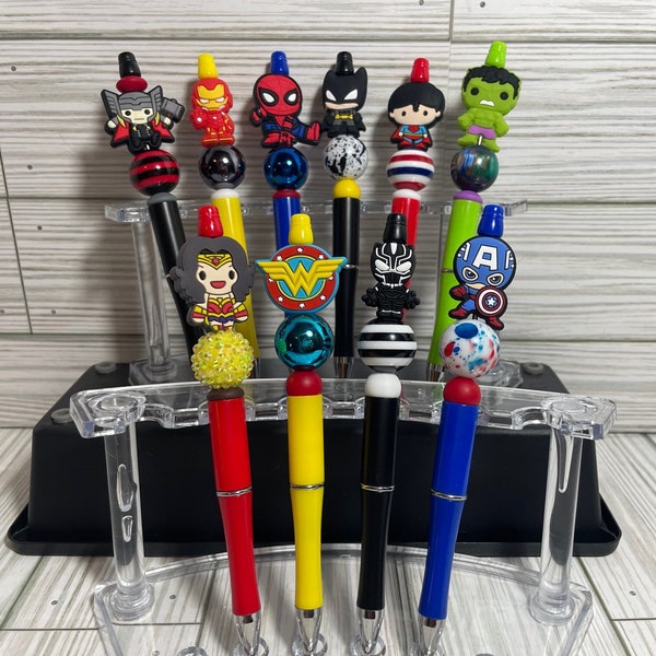 Custom Made Beaded Pens | Super Heroes