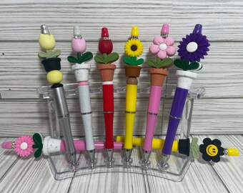 Custom Made Beaded Pens | Flowers