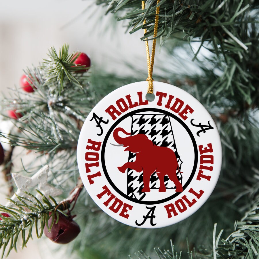 Discover Alabama Roll Tide Sublimated Ceramic Ornament