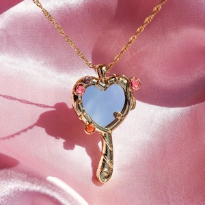 Diamond Castle Mirror Pendant Necklace childhood Memories Etsy